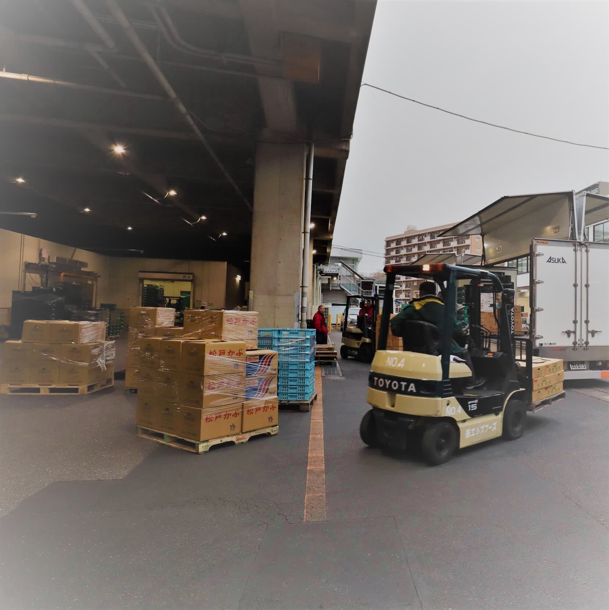 エムズフーズ 荷捌き場